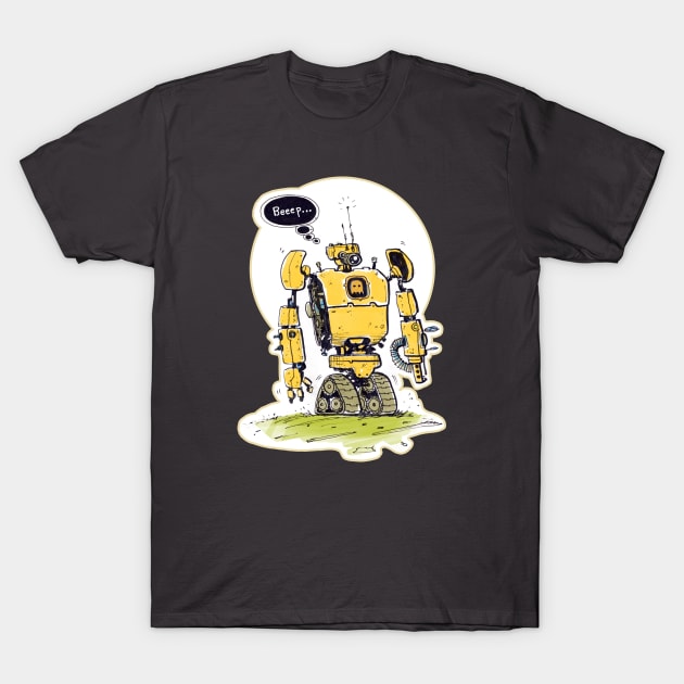 Robot beep T-Shirt by INKSPACE